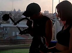 Filming on the balcony of my house