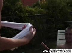 intense gay threesome!