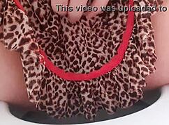 Wild Latina Crossdresser Teases In See-Through Nightgown With Shaved Big Pussy