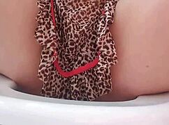 Wild Latina Crossdresser Teases In See-Through Nightgown With Shaved Big Pussy