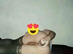 Sofi Black, that crossdressed analwhore, enjoying her dildo bent over in lingerie?