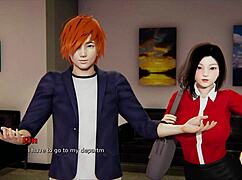 Beautiful Indian woman with big tits and ass in a cartoon porn video