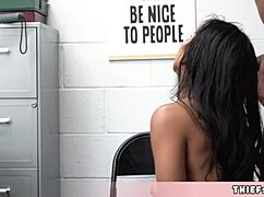 Small Asian Teen Caught Stealing Lingerie Gets Bent Over For Rough Doggystyle Blowjob