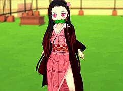 Innocent Nezuko Chan Bent Over In Missionary And Doggystyle With Monster