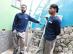 Lunch Break Fuck With Monster Cock Trio