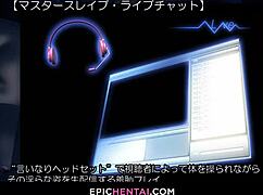 Check out this explosive squirting waifu cam girl in hentai action