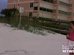 shy girls flash tits at florida beach