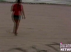 shy girls flash tits at florida beach