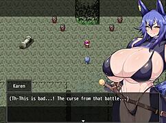 horny adventurer karen cursed with constant desire.