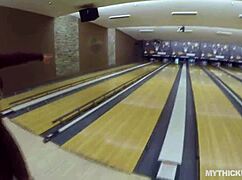 Busty blonde gets pounded bubble butt after bowling league