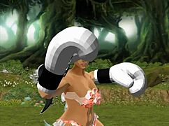 Laura takes charge in boxing femdom pov with anal and blowjob