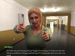 The college student plays the bound game for fun