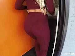 Busty blonde gets pounded bubble butt after bowling league