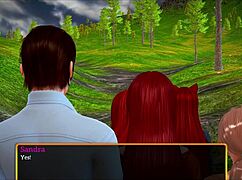 Moja nova družina 370 z rdečelasko z velikimi prsmi in rittjo