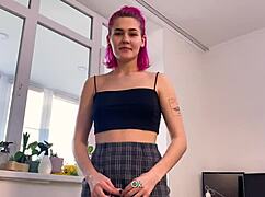 Pov Blowjob Leads To Missionary, Cowgirl, Doggy, And Cum On Skirt!