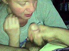 hey, this blonde lass is blowing cock and swallowing cum