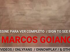 marcos goiano, the brazilian stud, takes a big cock deepthroat and bareback assfucking to creampie