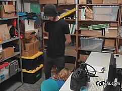 Watch the lucky thief fuck the horny milf guard