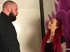 This redhead german teen needs cash so she fucks strangers for it