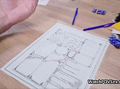 Got blown by my girlfriend during board game night. Her amateur pov skills shocked everyone at the table!