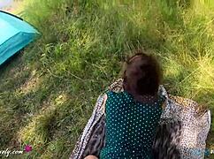 risky outdoor sex near lake cum on ass