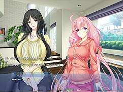Akumeru Family - Yunagi Route Part 4 - Feeling Up Stepsis With Big Tits In Mirror.