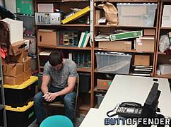 Gay teen caught shoplifting and facialized