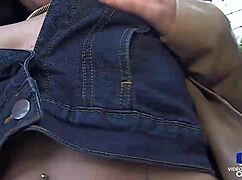 mya lorenn got her ass slammed hard in a wild french trio