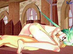 yo, check sucrose, hu tao, and aether in wild genshin impact hentai sex.