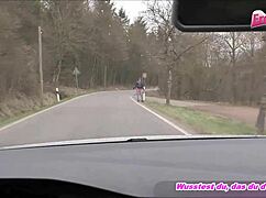 Redhead bitch fucked outdoors!