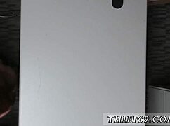 i watch teen couple do blowjob on table in lingere for petty theft