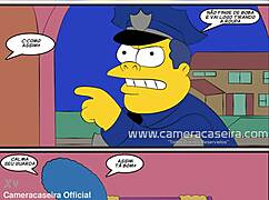 Ey, mira este parody salvaje de Los Simpsons con sexo de policías