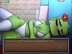 Wow, creeper girl and piglette suck me deep in Hornycraft