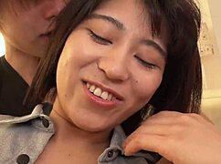 Kato Ema gives a blowjob and gets creampied.