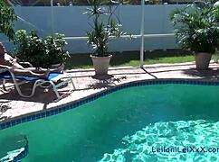 Hey, the pool man is fucking the milf bareback!