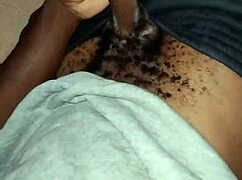 Gay man wanking solo with big hairy cock