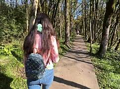 hey, a forest walk turned into banging a sexy guide girl?