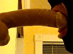 gay guy in the hood deepthroats a dildo