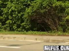 She works out in public with Veronika starring in the scene.