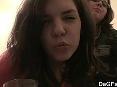 Two teen 18+ lesbians playing with webcam in bedroom?