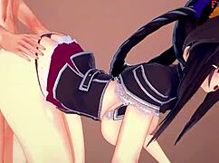 Akeno Kapıyı Tutarken Kuroka'yı DxD NTR Çılgınlığında Sert Sikiyorum 8 Fantasyking3