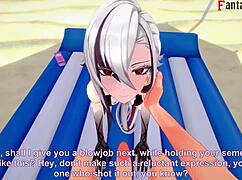 Arlecchino Bikini Beach Sex in 3D Genshin Impact! 😍