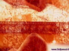 Beautiful brunette expresses love through gentle undressing and teasing dance