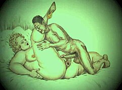 Detailed Vintage Erotic Drawings Of Antique Retro Anime Hentai Scenes