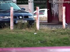 Very cute young 18+ girl risks public gangbang with teens 😏