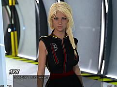 תקועה בחלל 84 - בתולה בלונדינית 18+ נתפסת עם אחות חורגת בהנטאי 3D