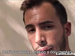 Straight twink trying gay anal for cash? Watch this POV!