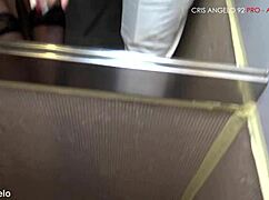 Quick Encounter In Elevator With Redhead In Barcelona