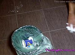 Actors laughing behind the scenes during tight pussy fucking