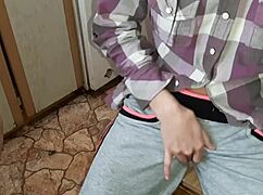 After Study, Three Students Get Off in Kitchen